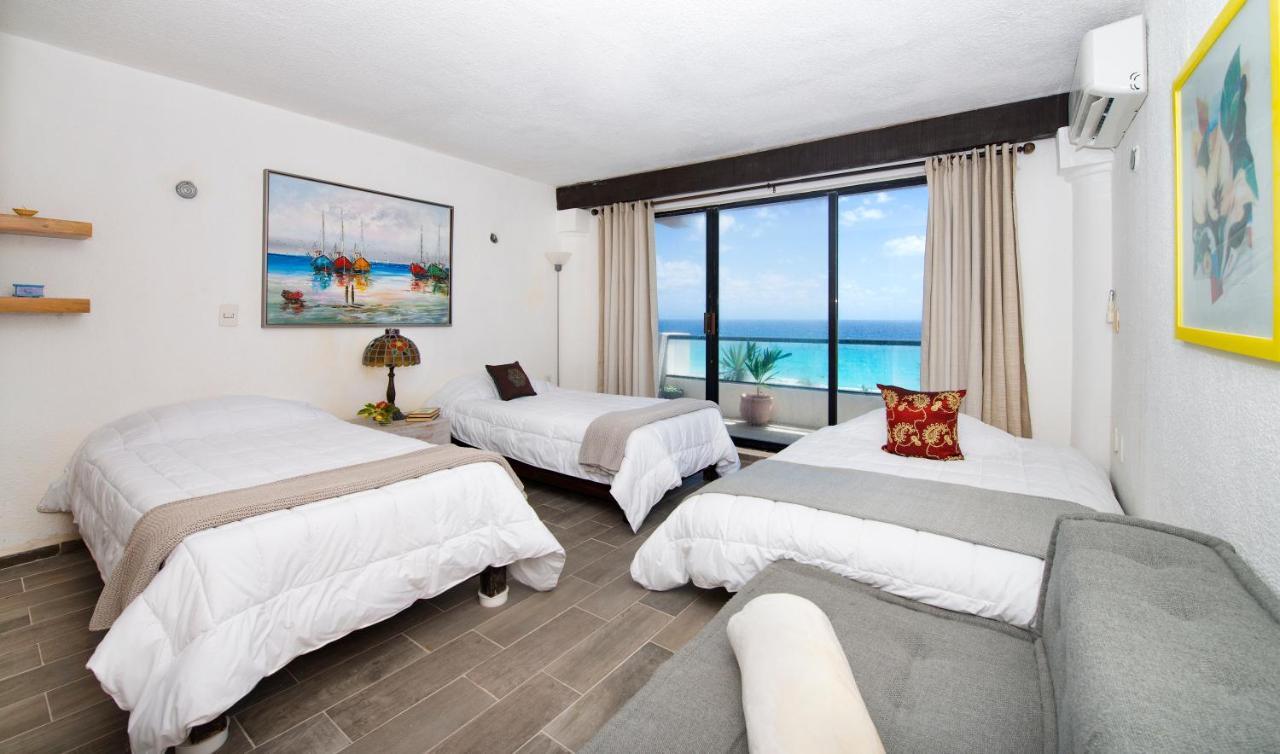 شقة Cozy Ocean Front Penthouse At Marlin Beach كانكون المظهر الخارجي الصورة